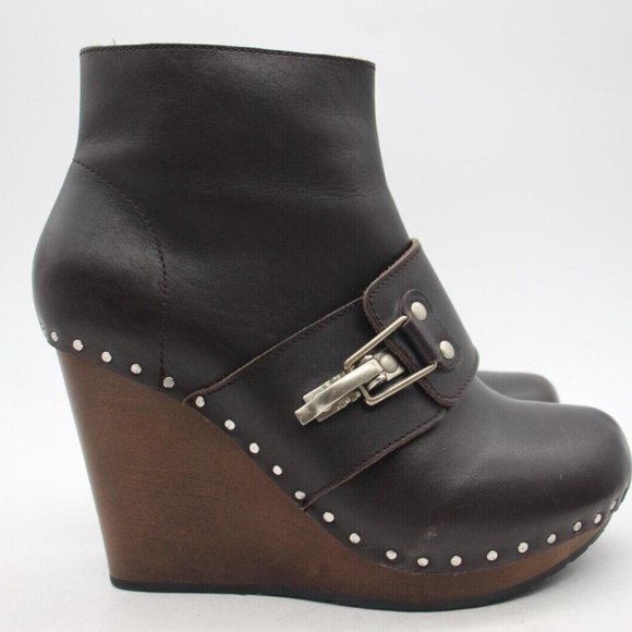 See By Chloe Brown Ankle Boots with Silver Accents - Picture 1 of 15